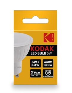 KODAK Žárovka LED Spot GU10 5W/50W 400lm, teplá bílá, nestmívatelná